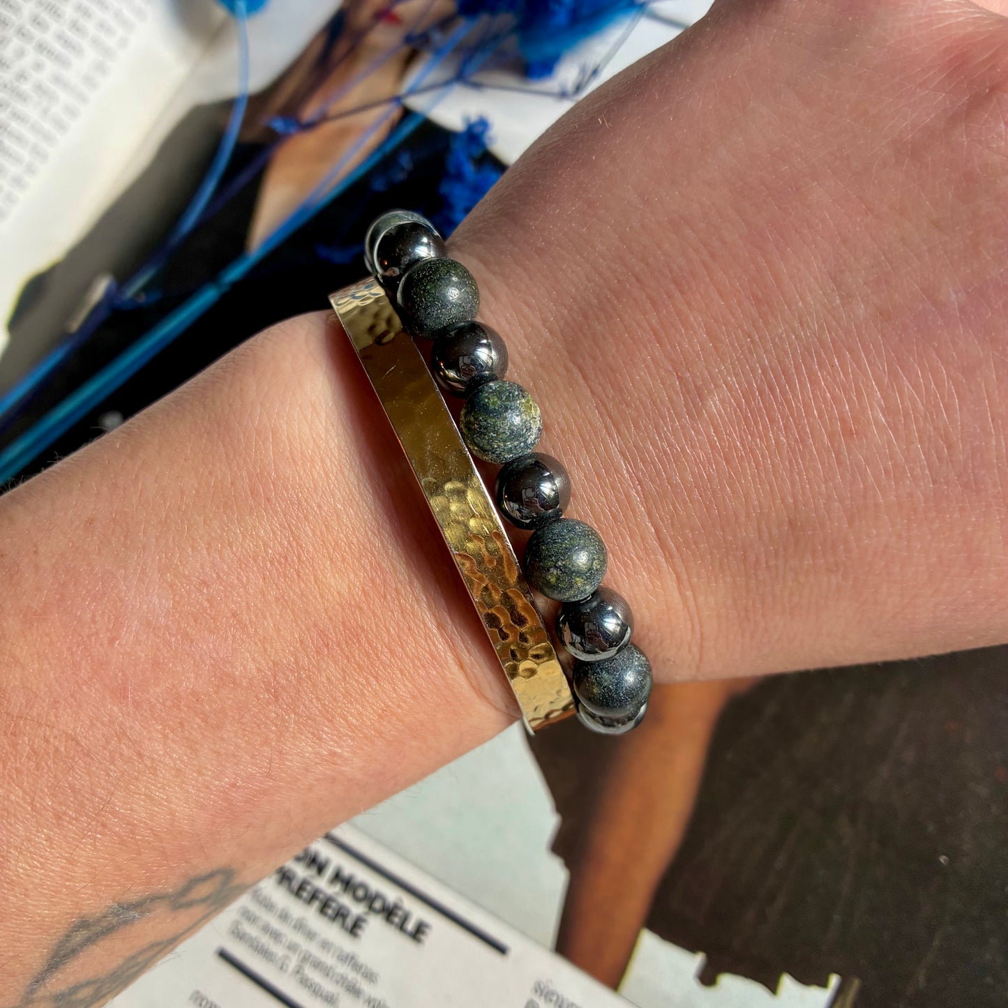 Hématite & Serpentine " Longévité "