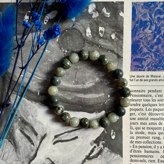 Labradorite & Serpentine " Longévité "