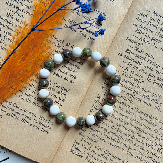 Magnésite et Jaspe Sang de Dragon " Gestion des émotions"