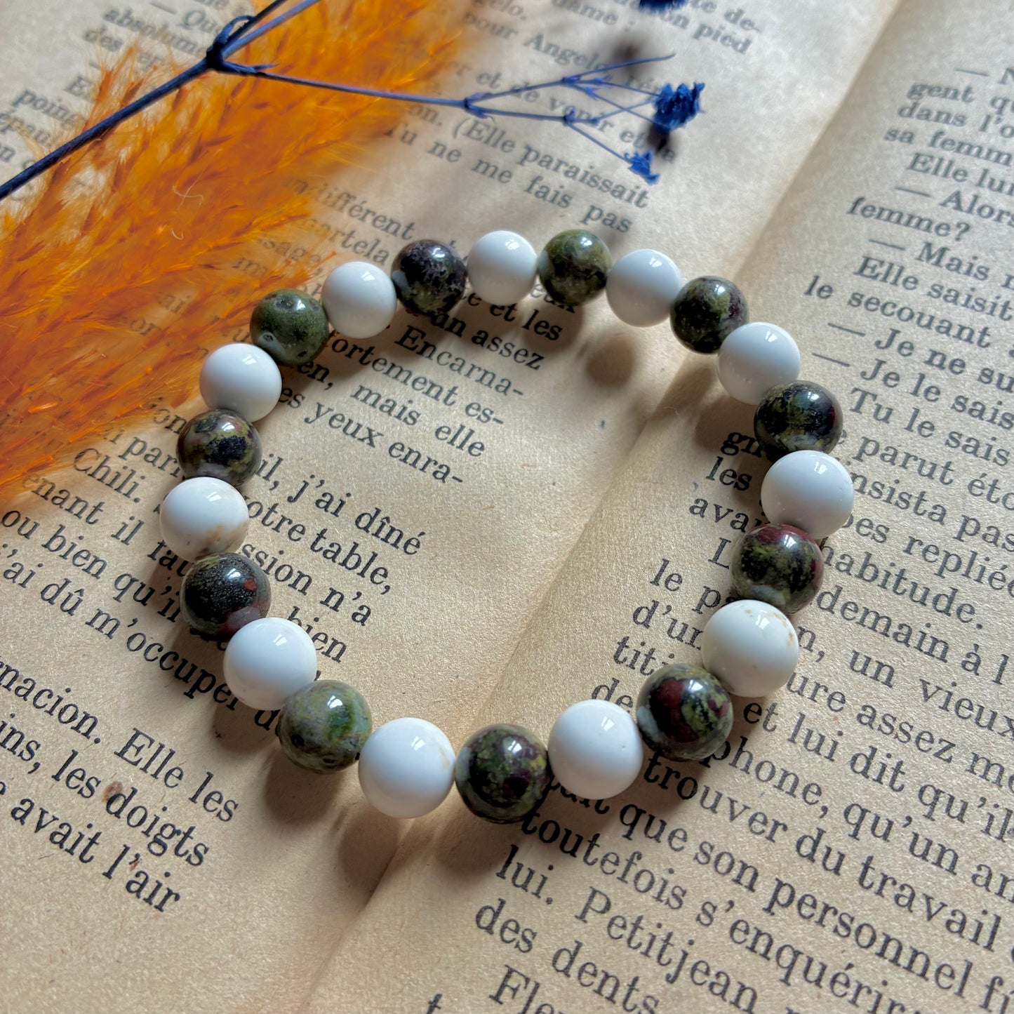 Magnésite et Jaspe Sang de Dragon " Gestion des émotions"