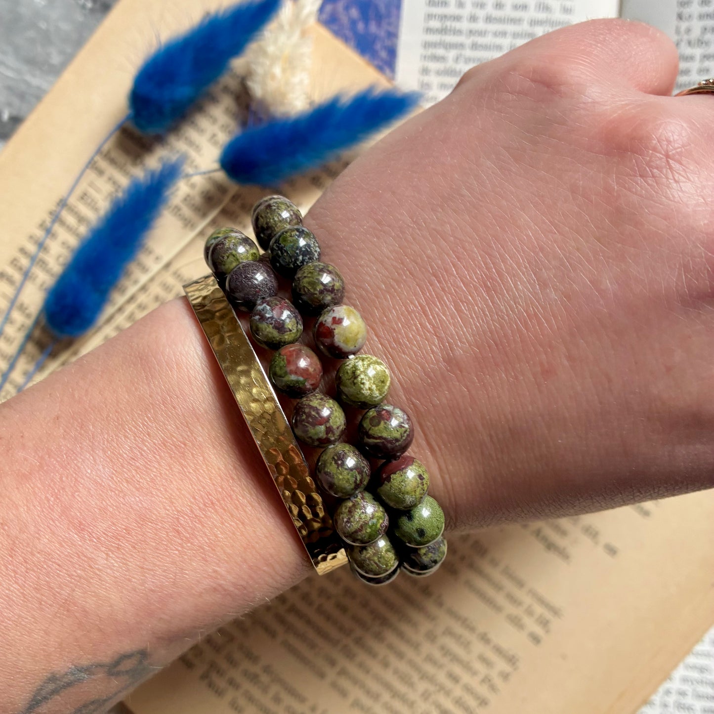 Bracelet Jaspe sang de dragon