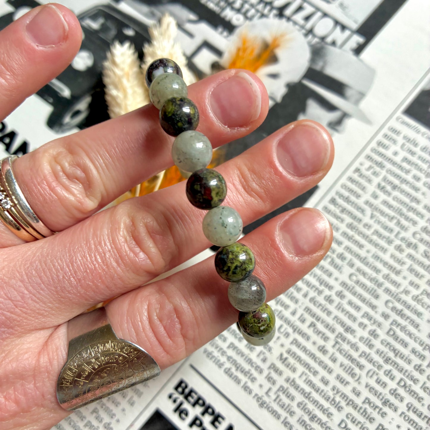 Labradorite et Jaspe Sang de Dragon "Régénérante "