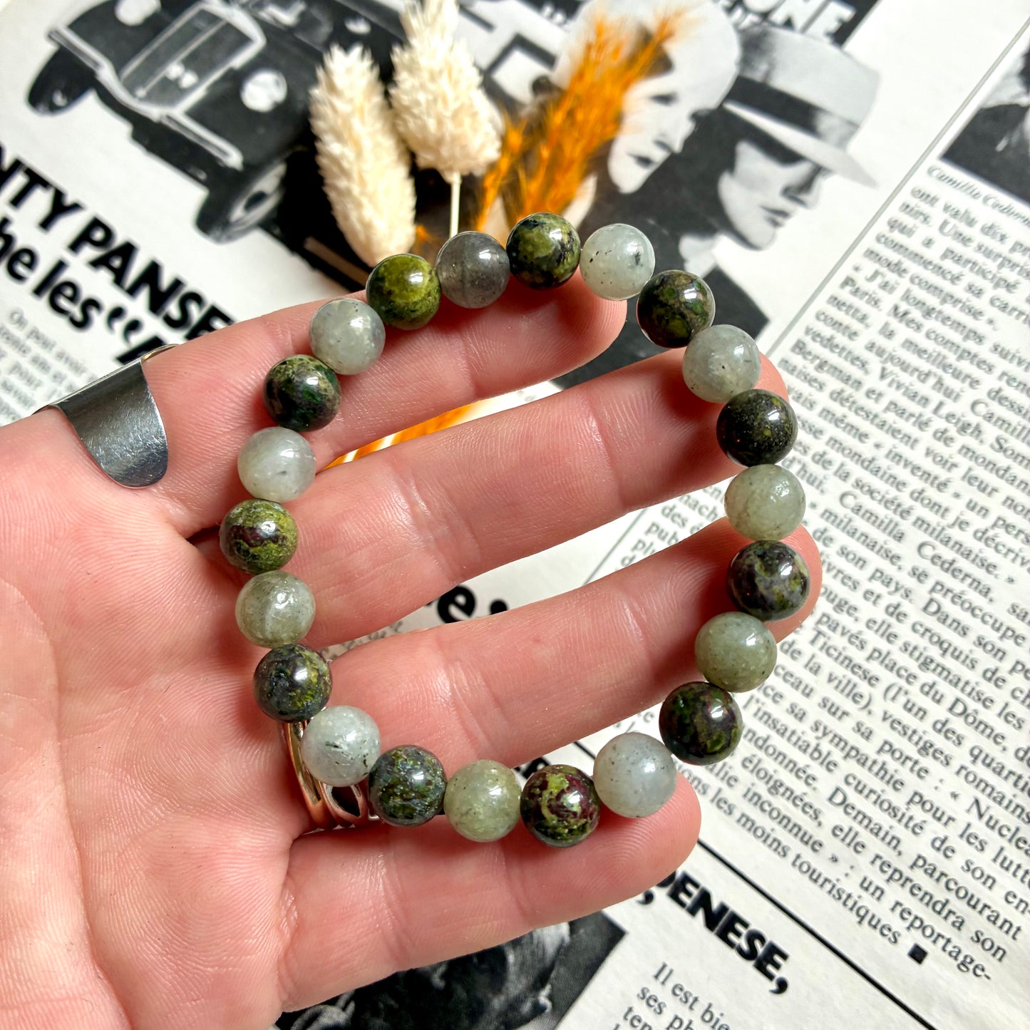 Labradorite et Jaspe Sang de Dragon "Régénérante "