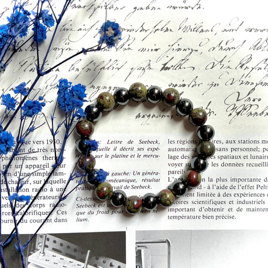 Hématite et Jaspe Sang de Dragon " Ancrage "