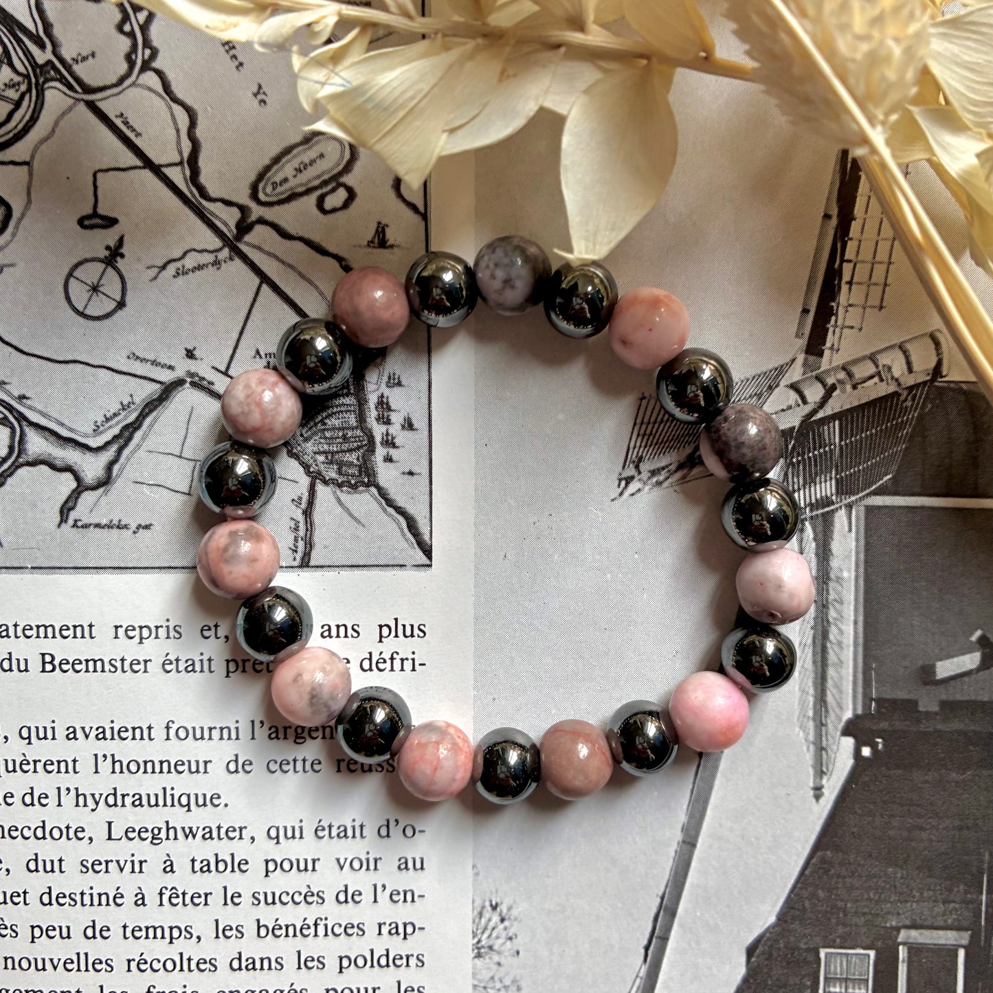 Hématite et Jaspe Zèbre " Apaisement "