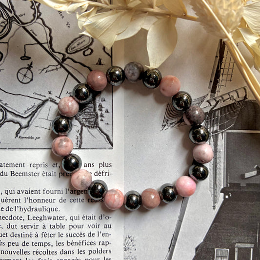 Hématite et Jaspe Zèbre " Apaisement "