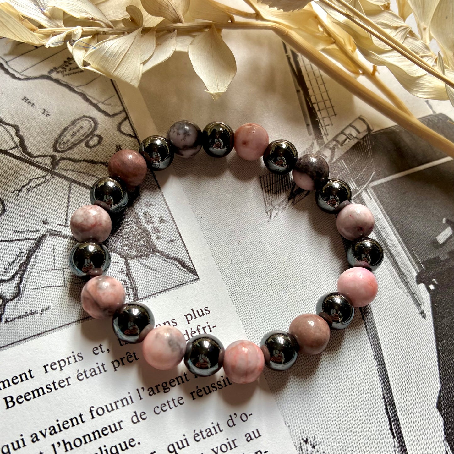 Hématite et Jaspe Zèbre " Apaisement "