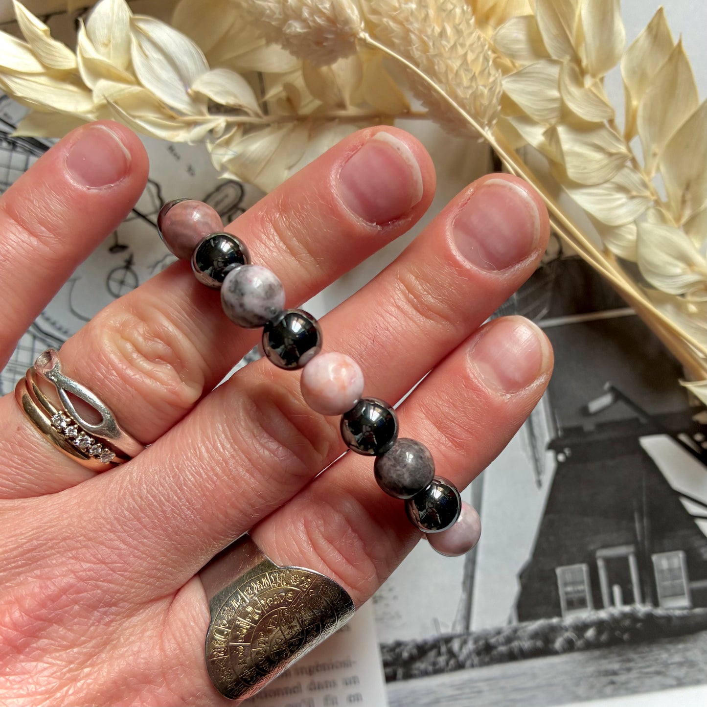 Hématite et Jaspe Zèbre " Apaisement "