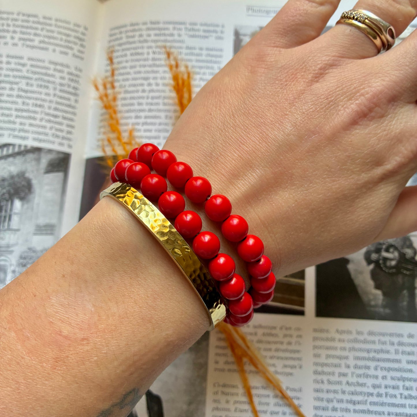 Bracelet Cinabre "Pierre des marchands"