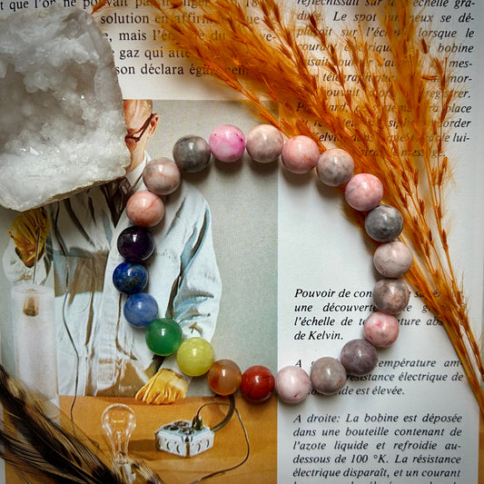 Bracelet 7 Chakras Jaspe Zèbre