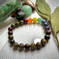 Bracelet 7 Chakras Jaspe Sang de Dragon