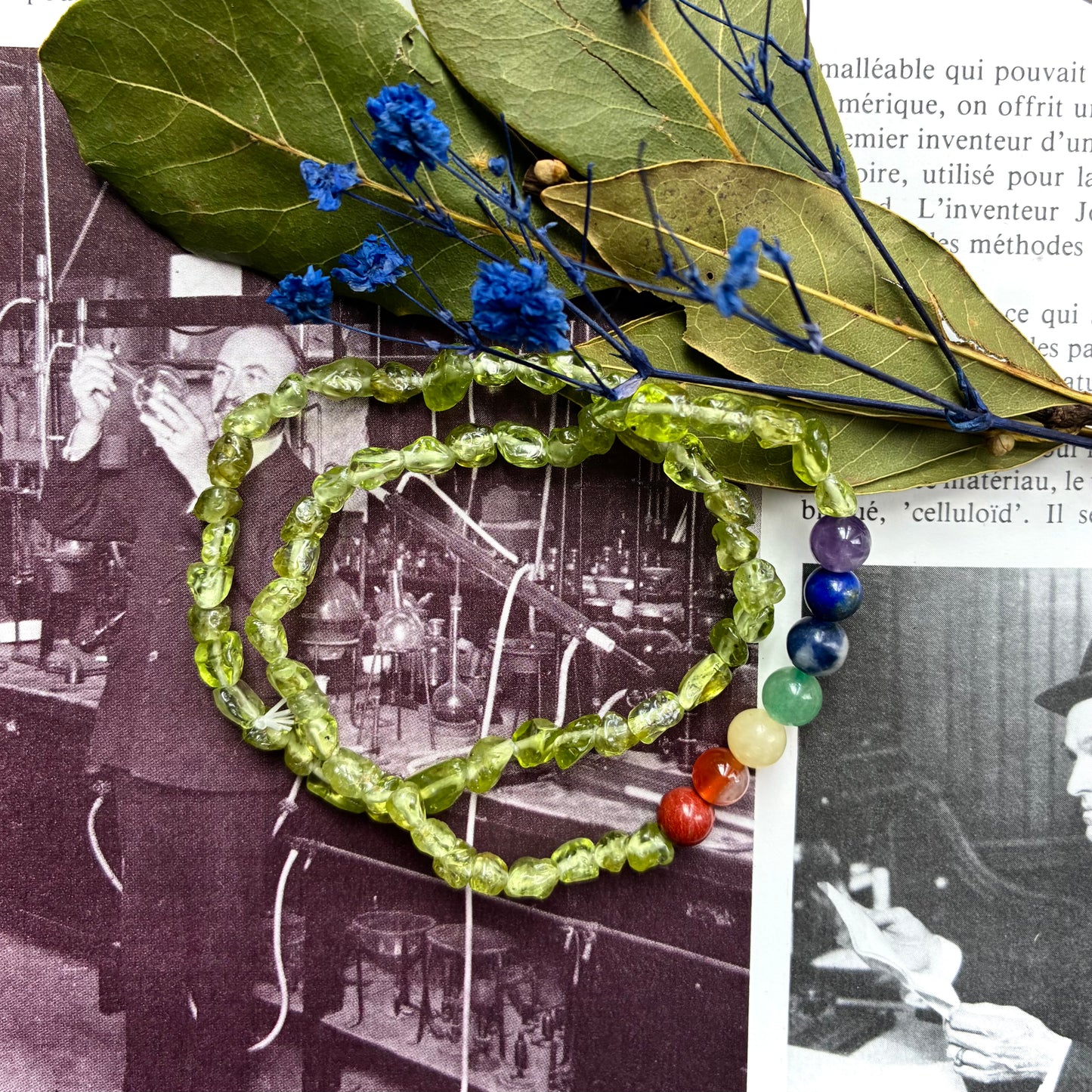 Bracelet 7 Chakras Péridot