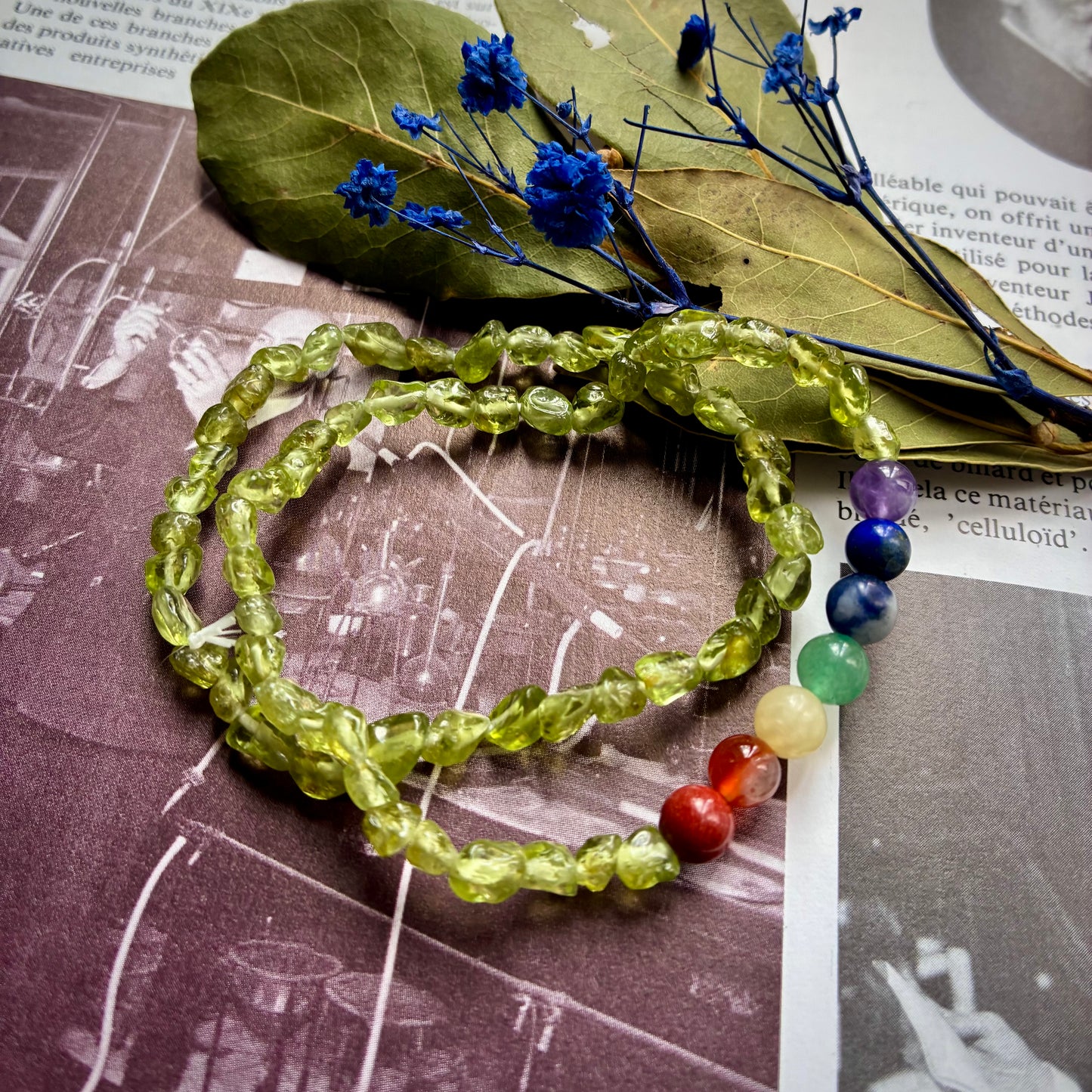 Bracelet 7 Chakras Péridot