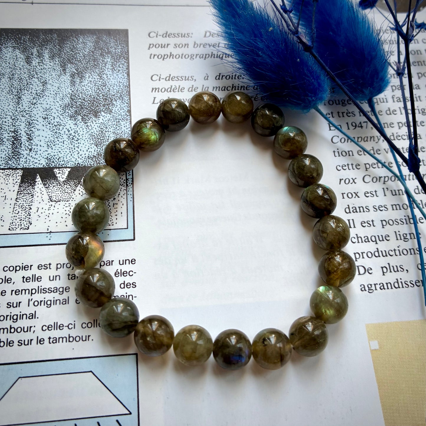 Bracelet Labradorite verte