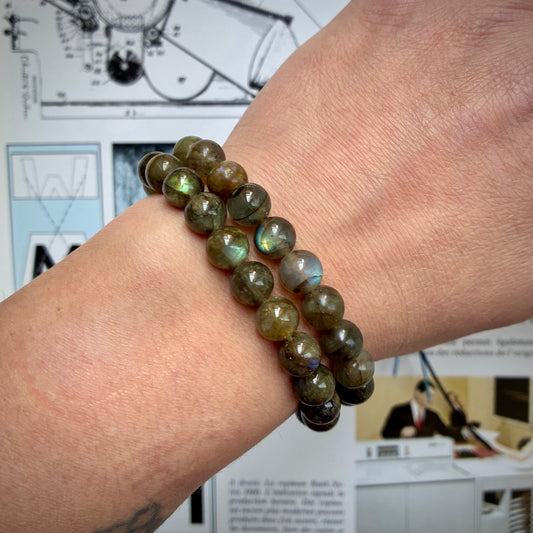 Bracelet Labradorite verte