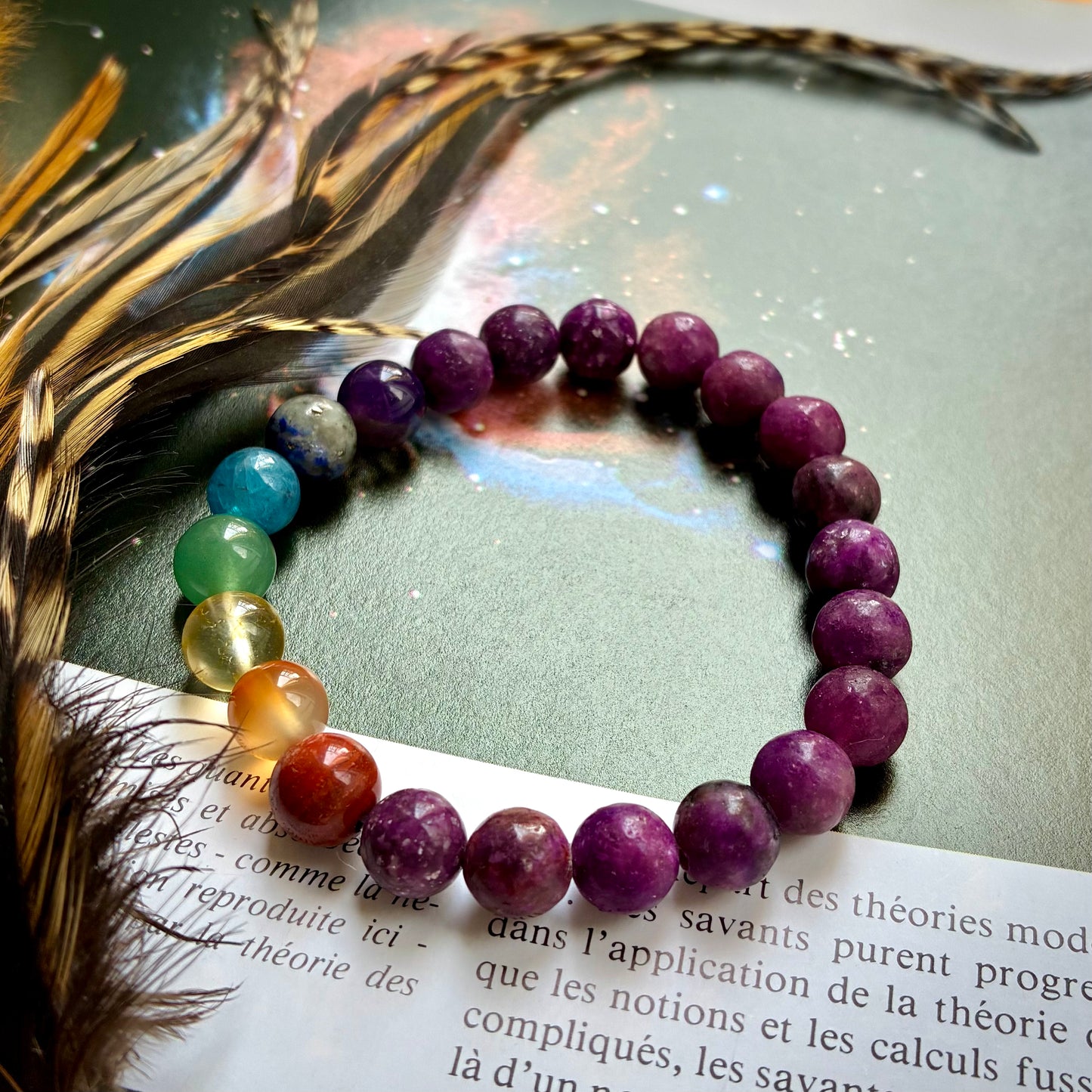 Bracelet 7 Chakras Kunzite