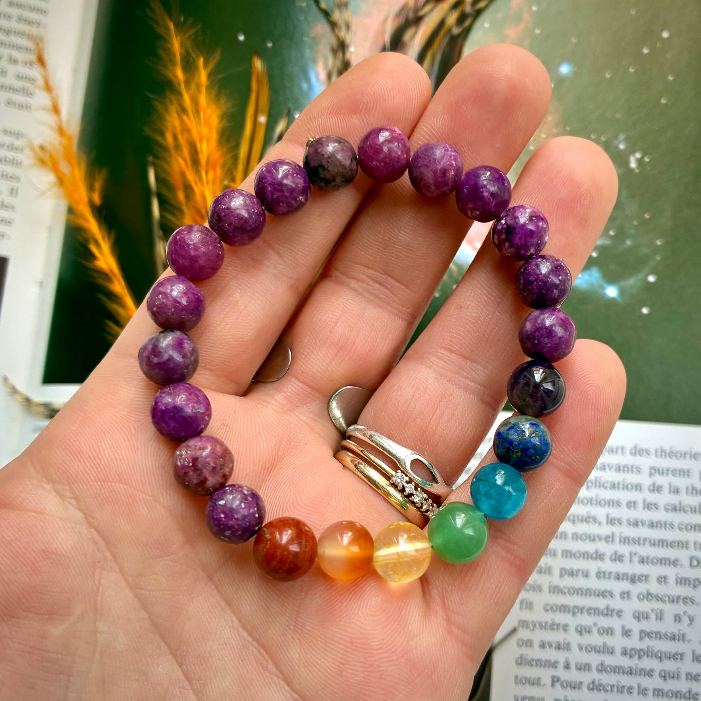 Bracelet 7 Chakras Kunzite