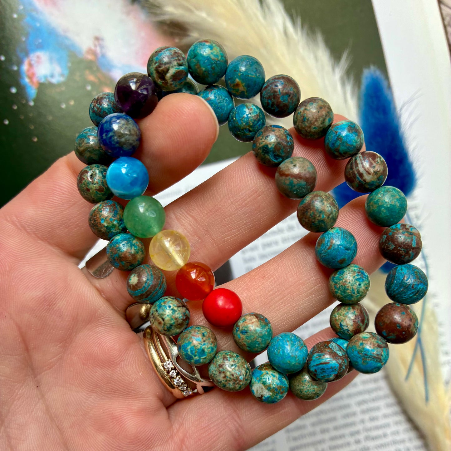 Bracelet 7 Chakras chrysocolle