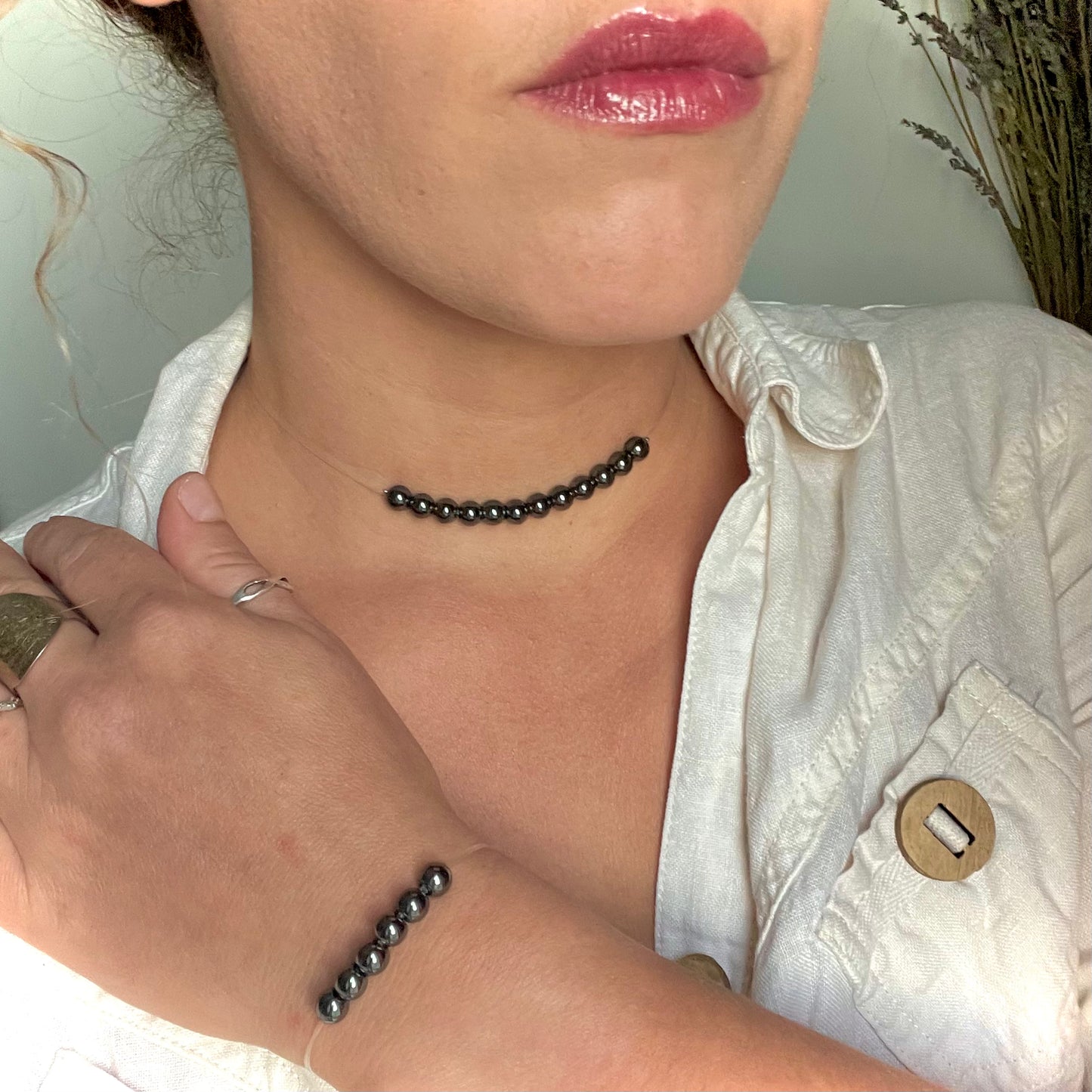 Coffret "Perles Suspendues" Hématite