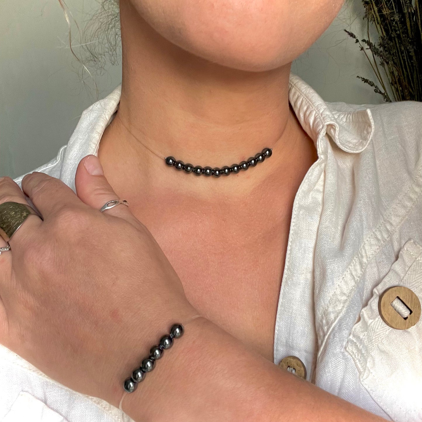 Coffret "Perles Suspendues" Hématite