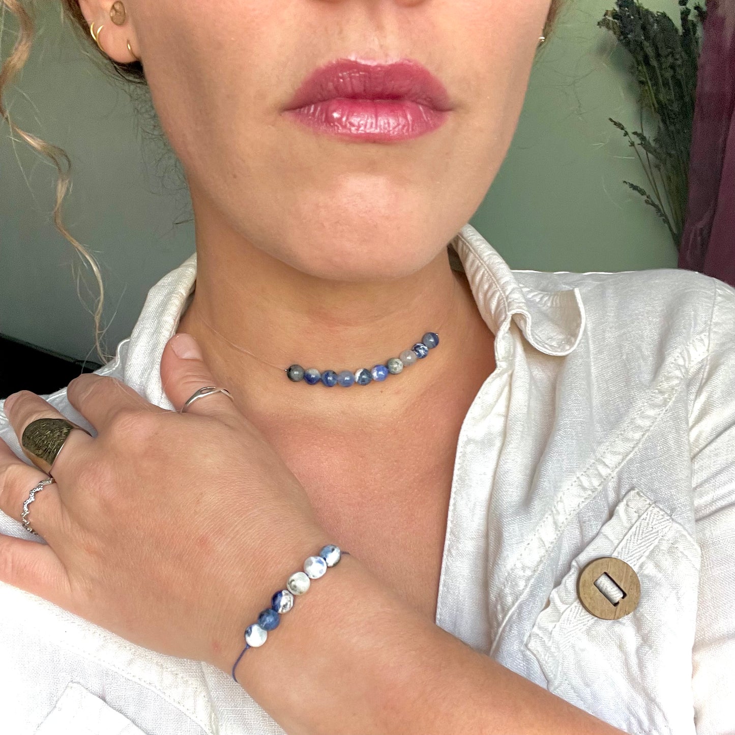 Coffret "Perles Suspendues" Sodalite