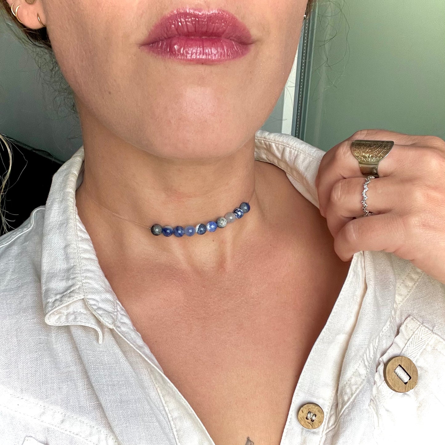 Coffret "Perles Suspendues" Sodalite