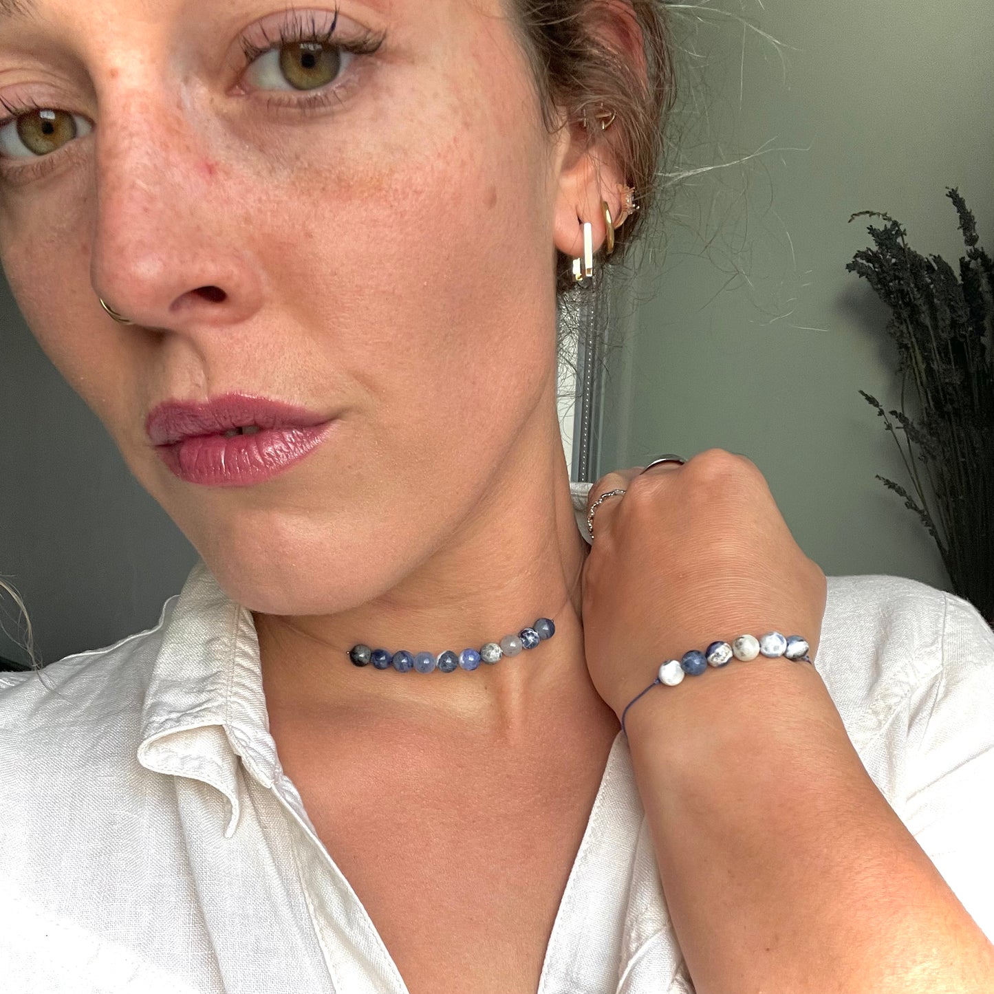 Coffret "Perles Suspendues" Sodalite