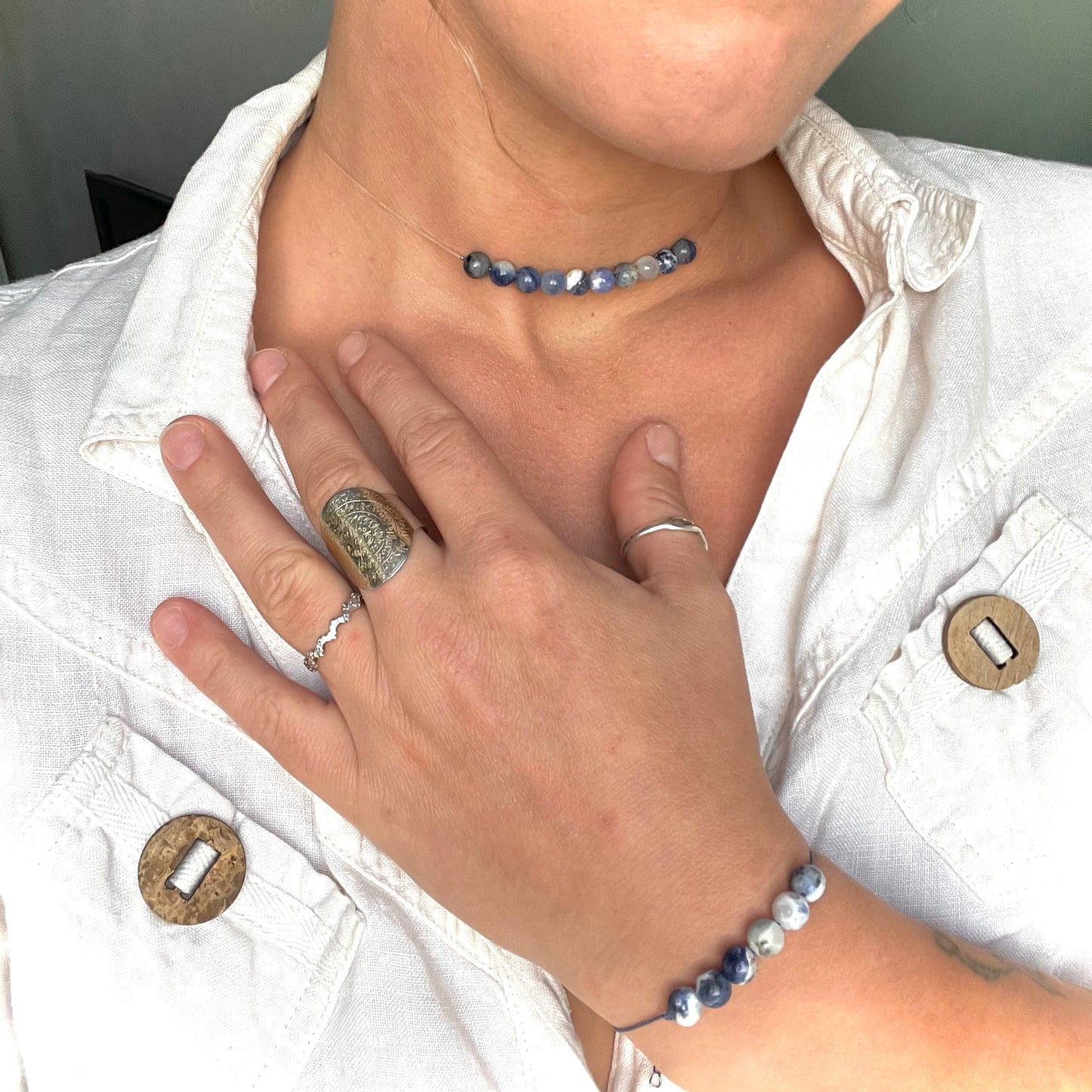 Coffret "Perles Suspendues" Sodalite
