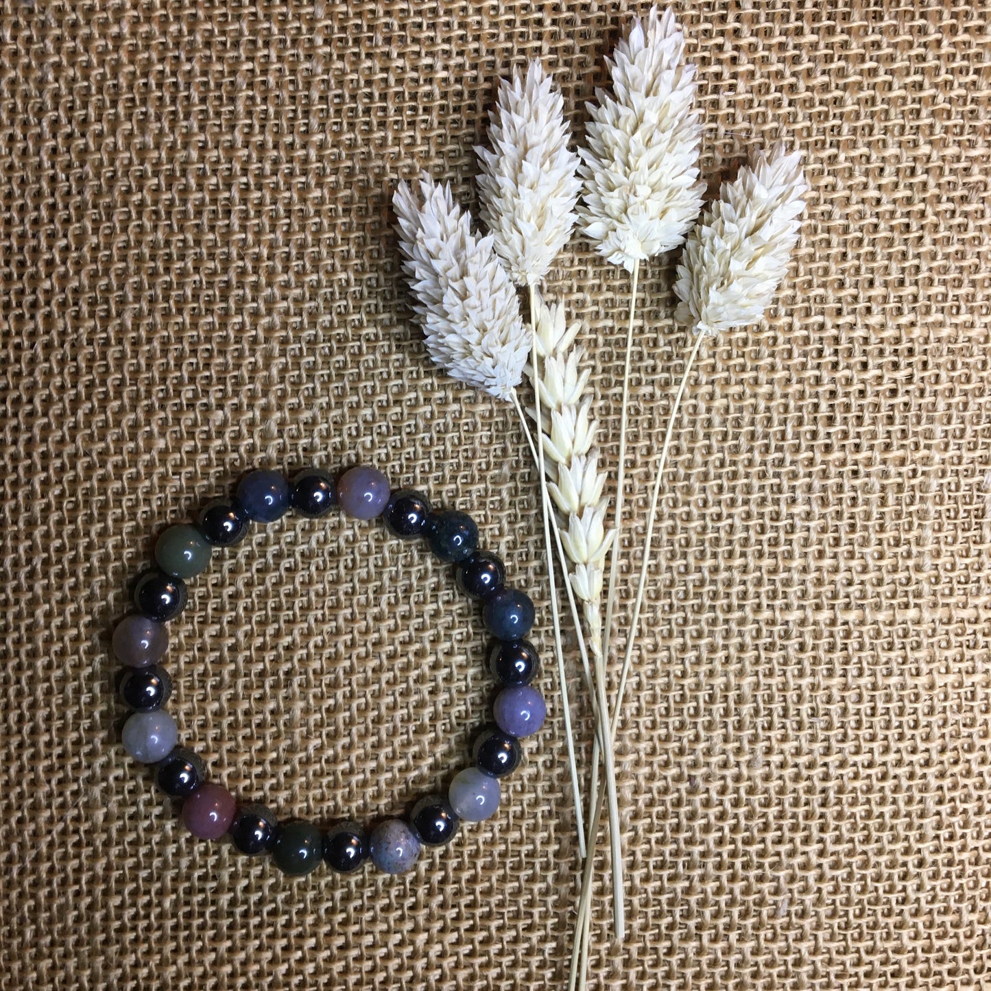 Hématite et Agate Indienne " Stabilité "