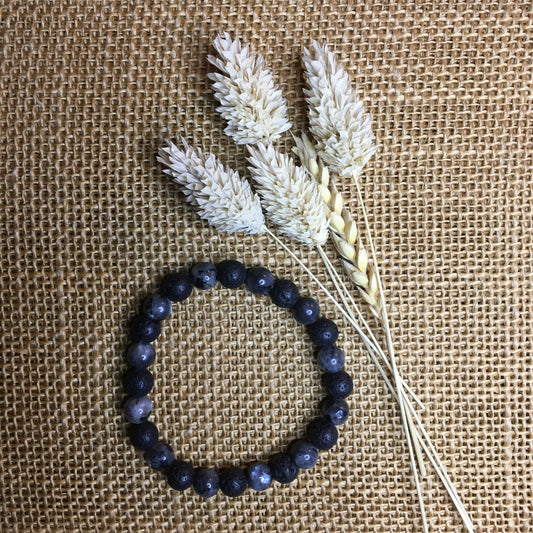 Pierre de lave et Labradorite